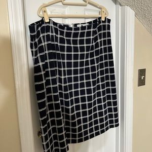 Navy and White Dainty Jewells Pencil Skirt